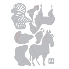 Sizzix Thinlits / Tim Holtz - Colorize Winifred (zebra)